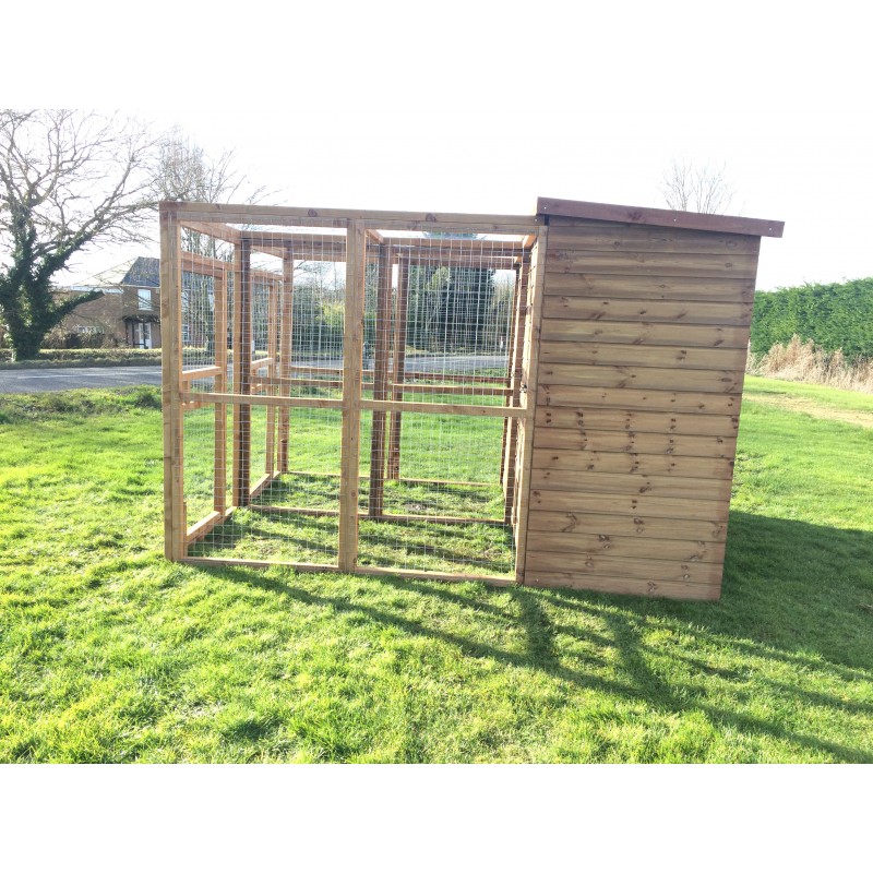 Double Dog Kennel With Run